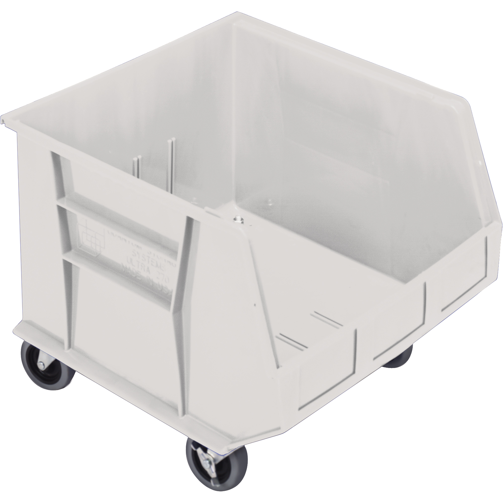 Bac mobile, 14" ha x 16-1/2" la x 18" p, Capacité de 75 lb, Ivoire