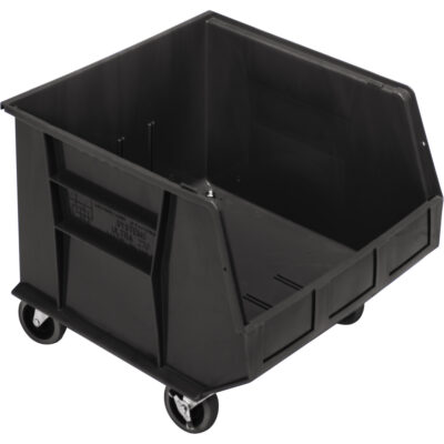 Bac mobile, 14" ha x 16-1/2" la x 18" p, Capacité de 75 lb, Noir