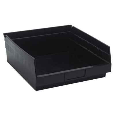 Bac pour étagère économique, 11-1/8" la, 4" h x 11-5/8" p, Noir