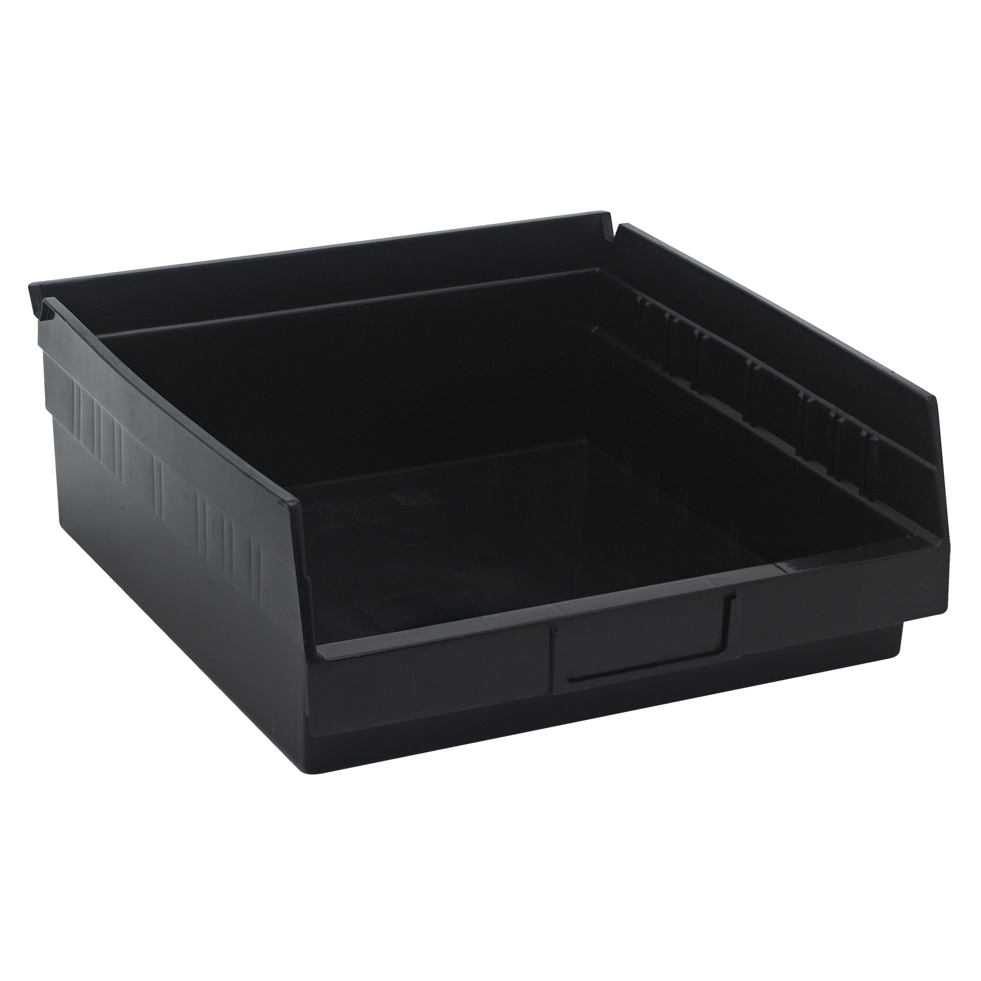 Bac pour étagère économique, 11-1/8" la, 4" h x 11-5/8" p, Noir