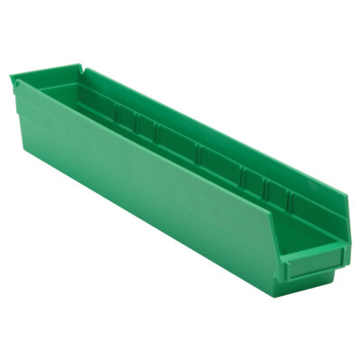 Bac pour étagère économique, 4-1/8" la, 4" h x 23-5/8" p, Vert