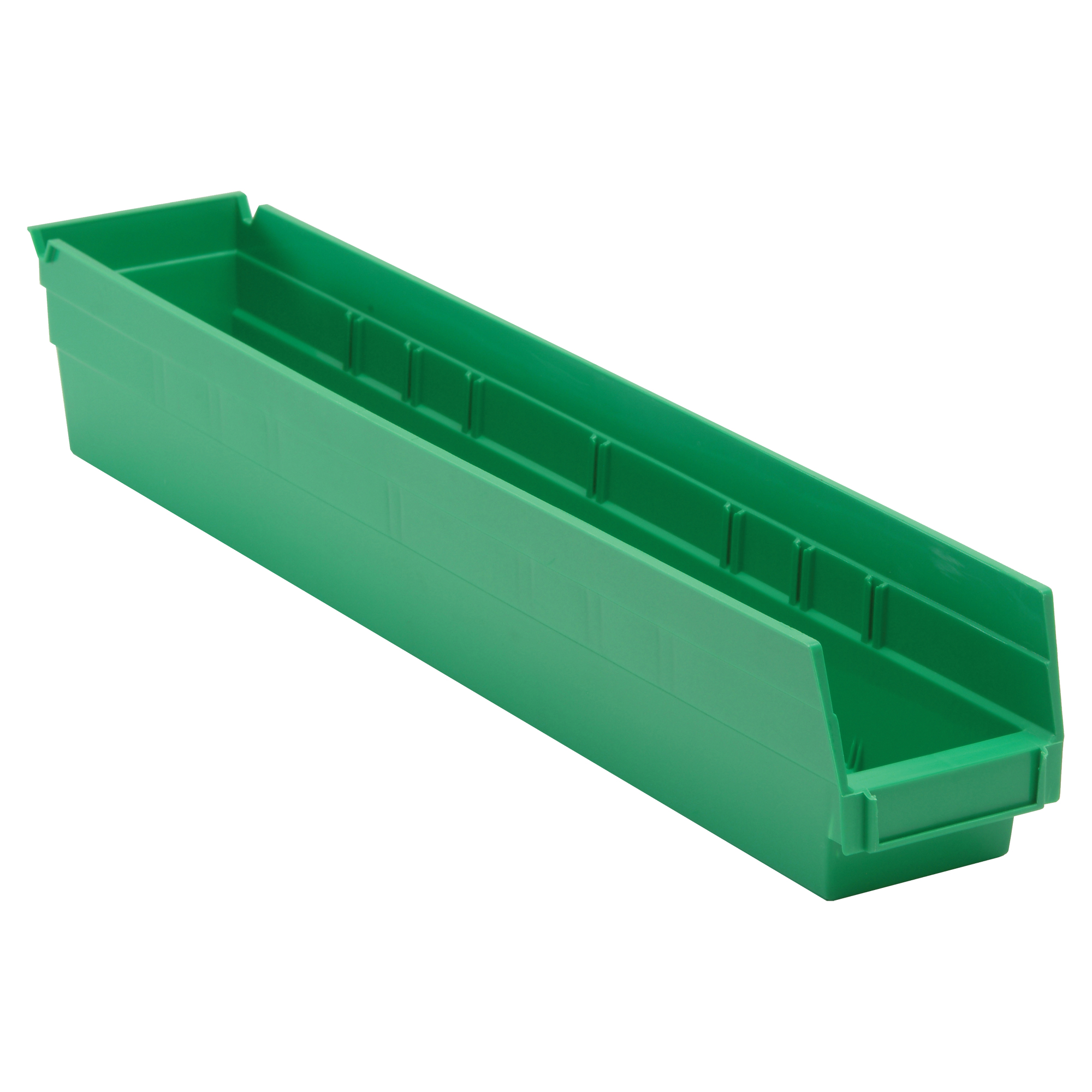 Bac pour étagère économique, 4-1/8" la, 4" h x 23-5/8" p, Vert