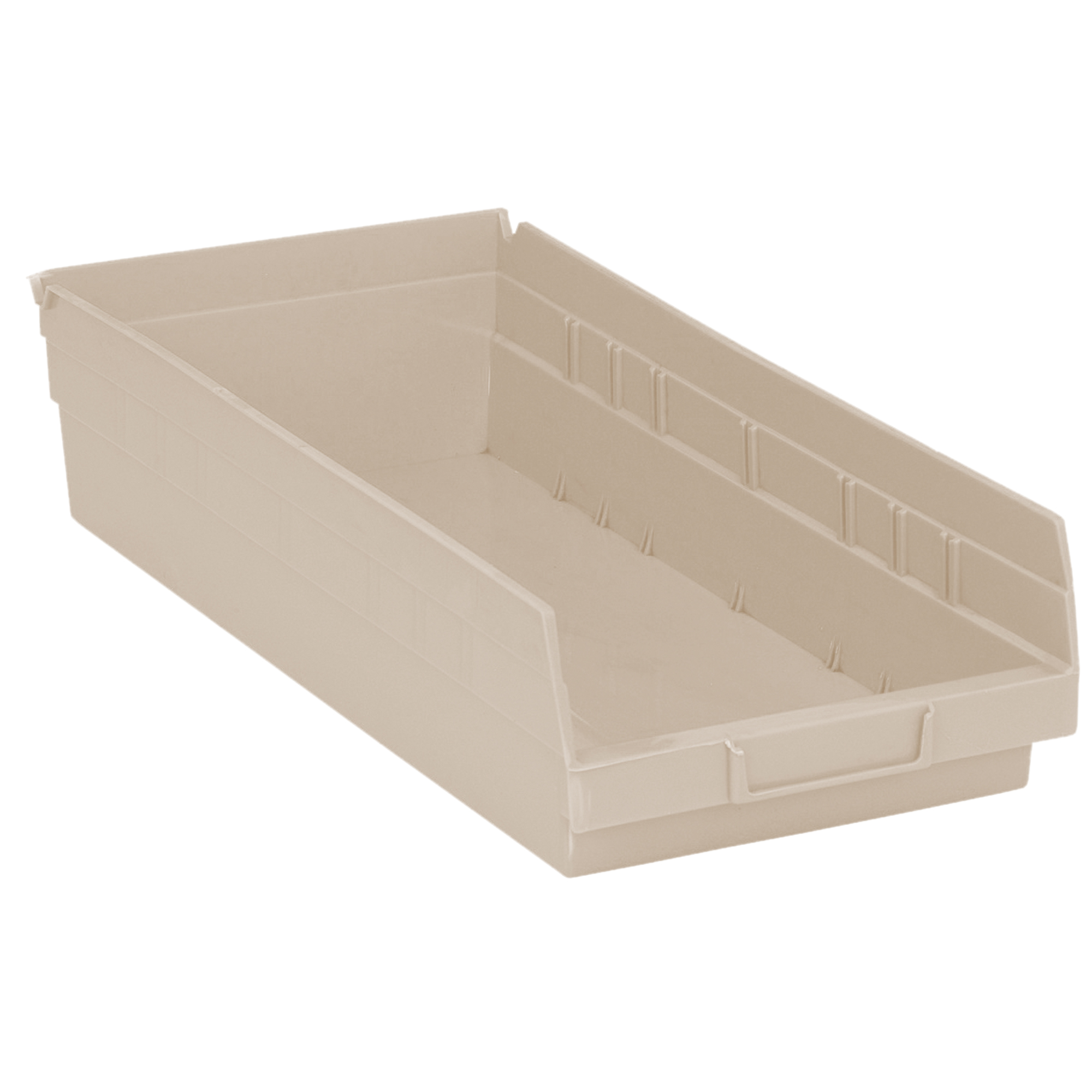 Bac pour étagère économique, 8-3/8" la, 4" h x 17-7/8" p, Ivoire