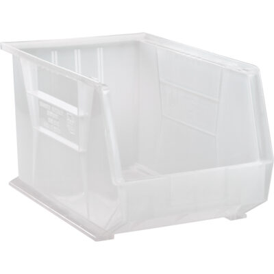 Bac transparent ultra empilable & suspendable, 11" la, 10" h x 18" p, Transparent