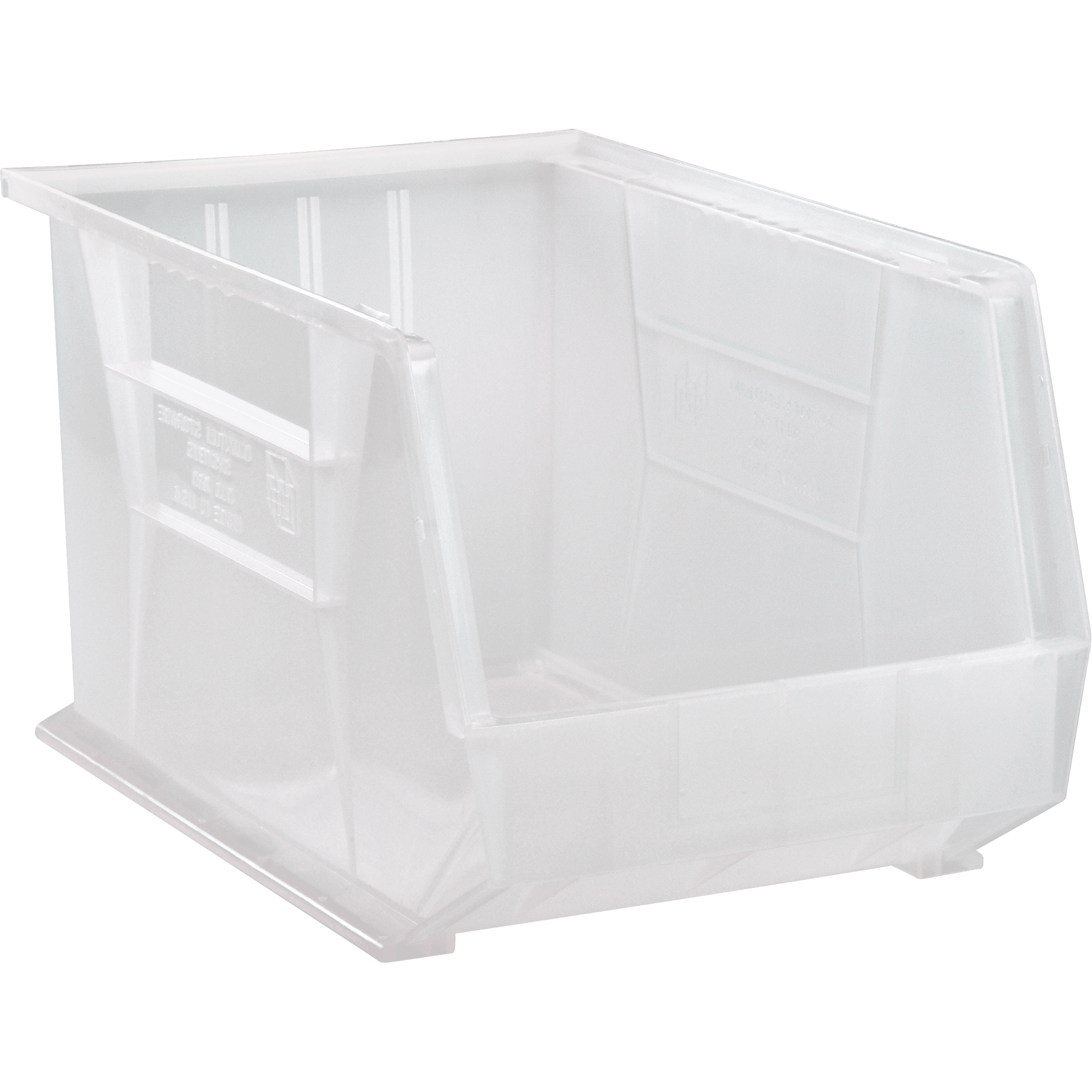 Bac transparent ultra empilable & suspendable, 11" la, 10" h x 18" p, Transparent