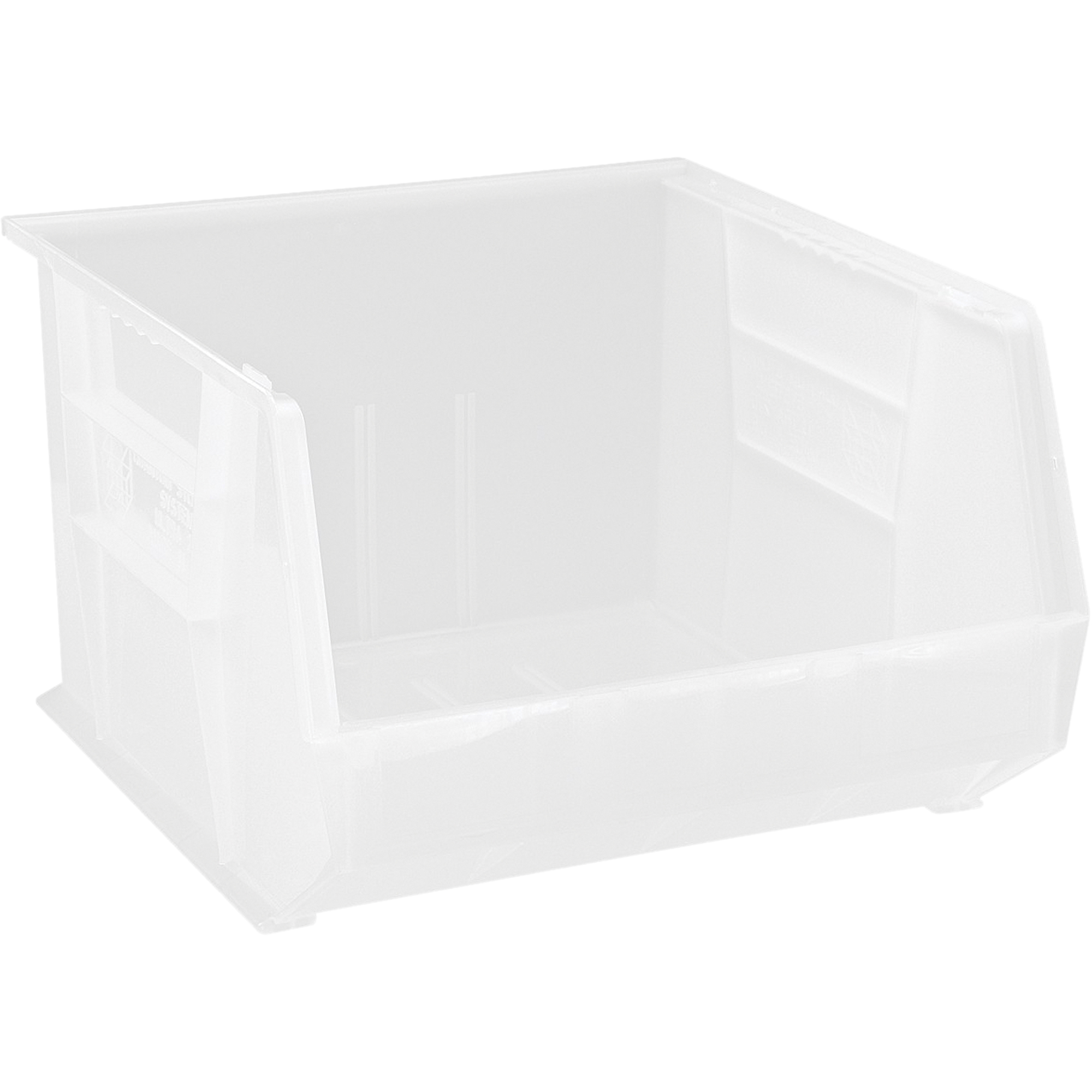 Bac transparent ultra empilable & suspendable, 16-1/2" la, 11" h x 18" p, Transparent