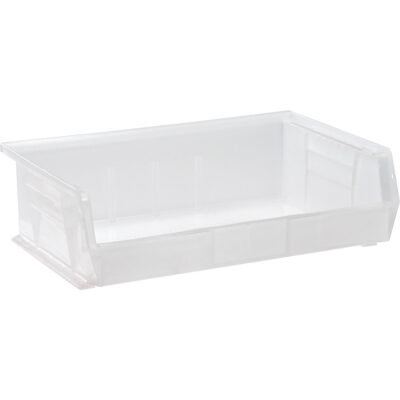 Bac transparent ultra empilable & suspendable, 16-1/2" la, 5" h x 10-7/8" p, Transparent