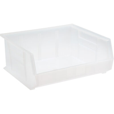 Bac transparent ultra empilable & suspendable, 16-1/2" la, 7" h x 14-3/4" p, Transparent