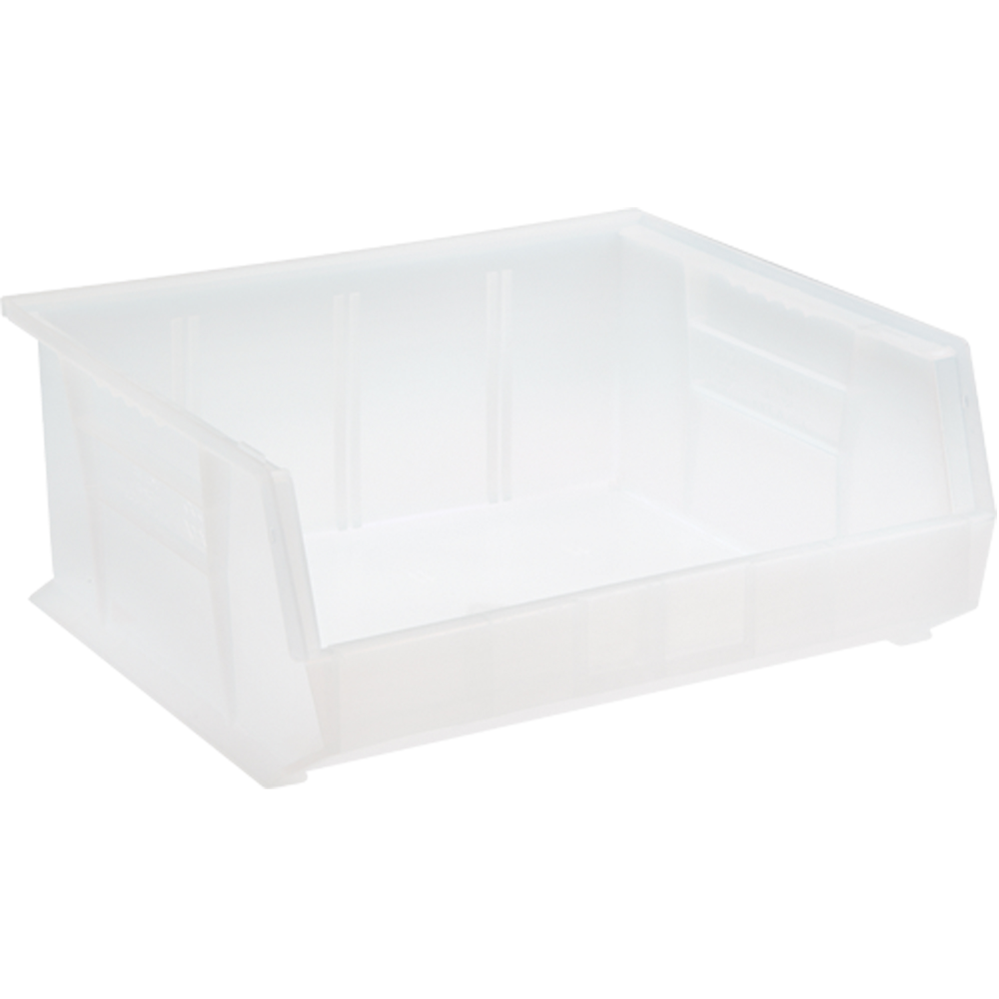 Bac transparent ultra empilable & suspendable, 16-1/2" la, 7" h x 14-3/4" p, Transparent