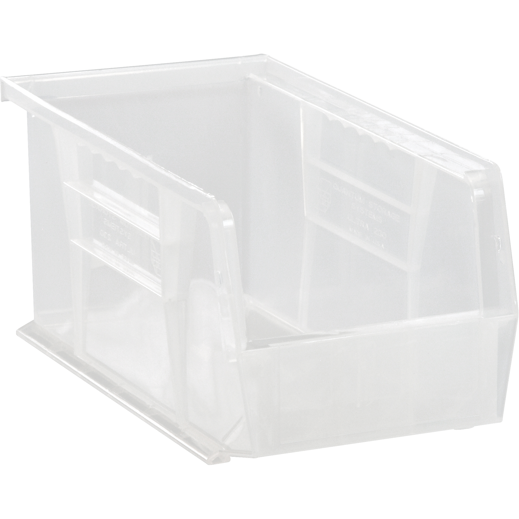 Bac transparent ultra empilable & suspendable, 4-1/8" la, 4" h x 10-7/8" p, Transparent