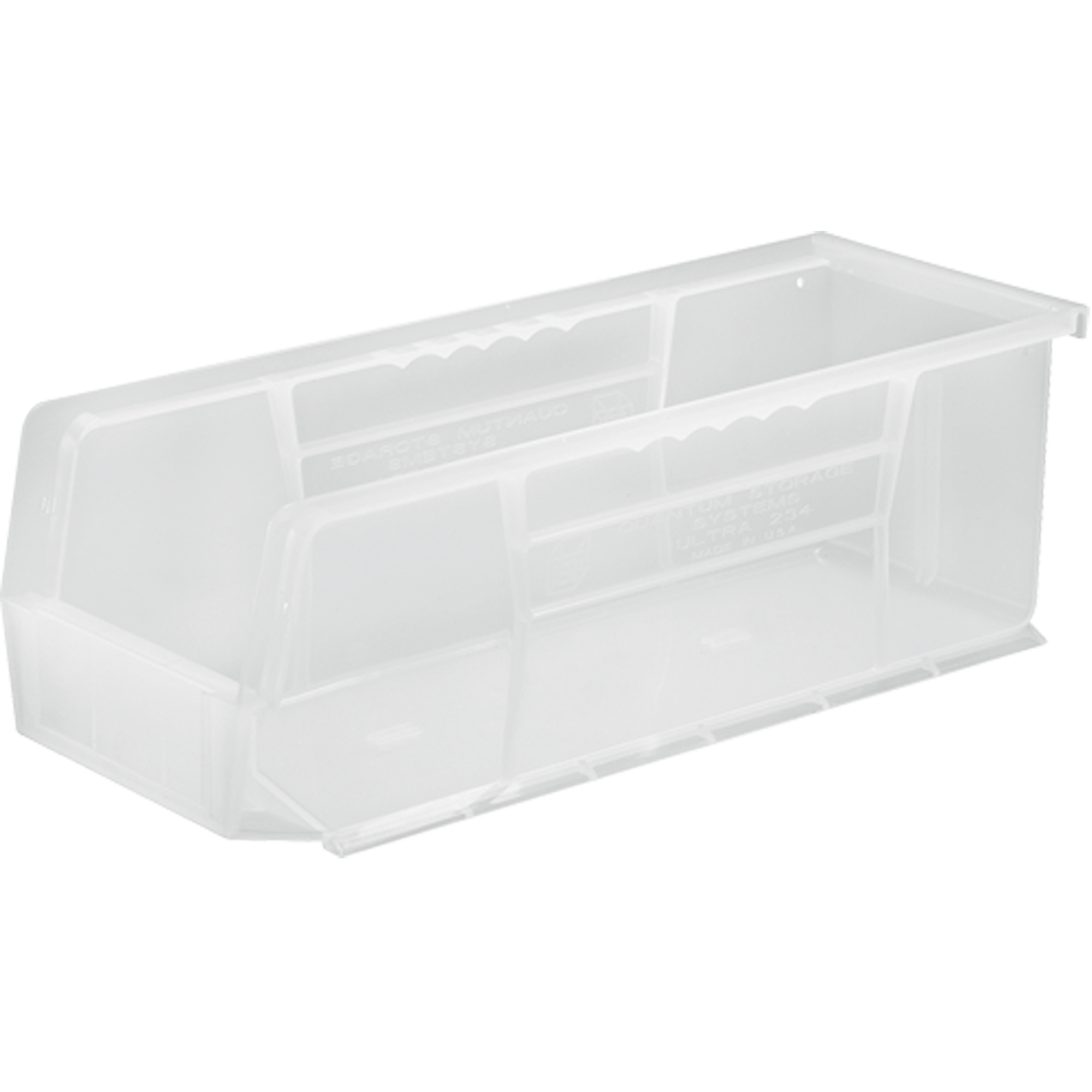 Bac transparent ultra empilable & suspendable, 5-1/2" la, 5" h x 14-3/4" p, Transparent