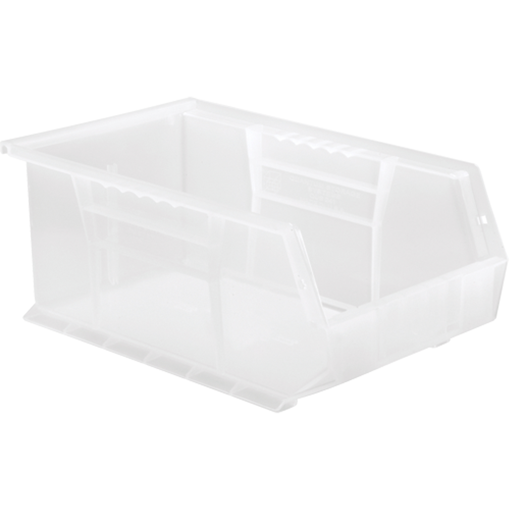 Bac transparent ultra empilable & suspendable, 8-1/4" la, 6" h x 13-5/8" p, Transparent