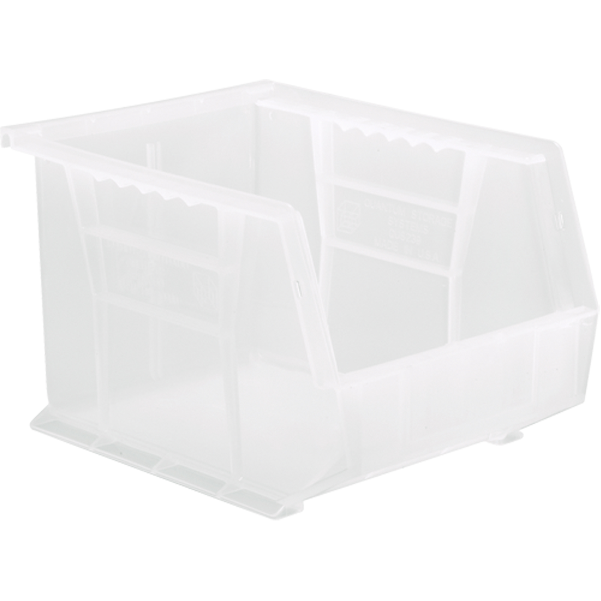 Bac transparent ultra empilable & suspendable, 8-1/4" la, 7" h x 10-3/4" p, Transparent