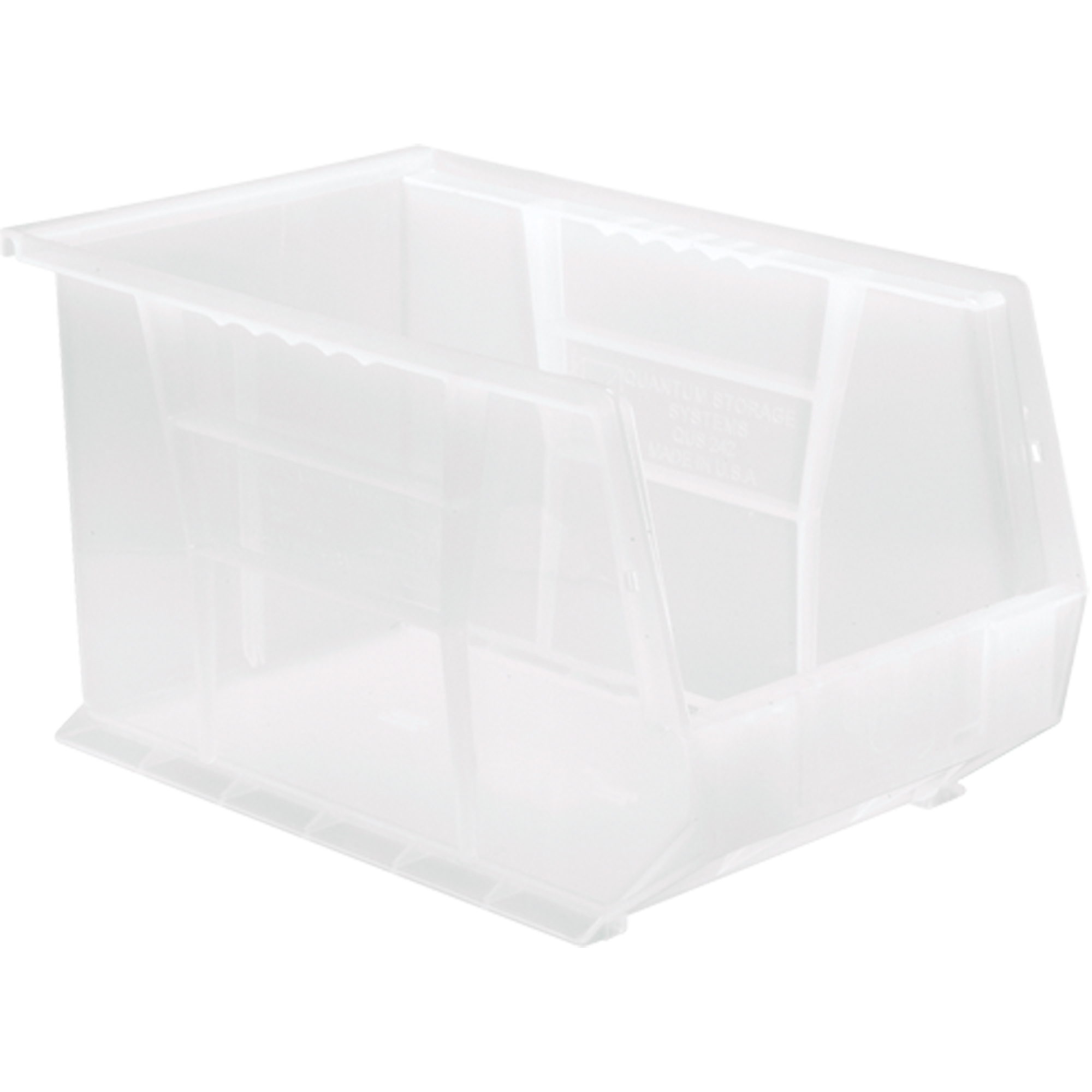 Bac transparent ultra empilable & suspendable, 8-1/4" la, 8" h x 13-5/8" p, Transparent
