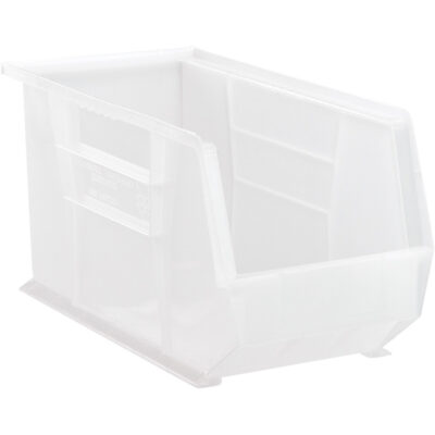 Bac transparent ultra empilable & suspendable, 8-1/4" la, 9" h x 18" p, Transparent