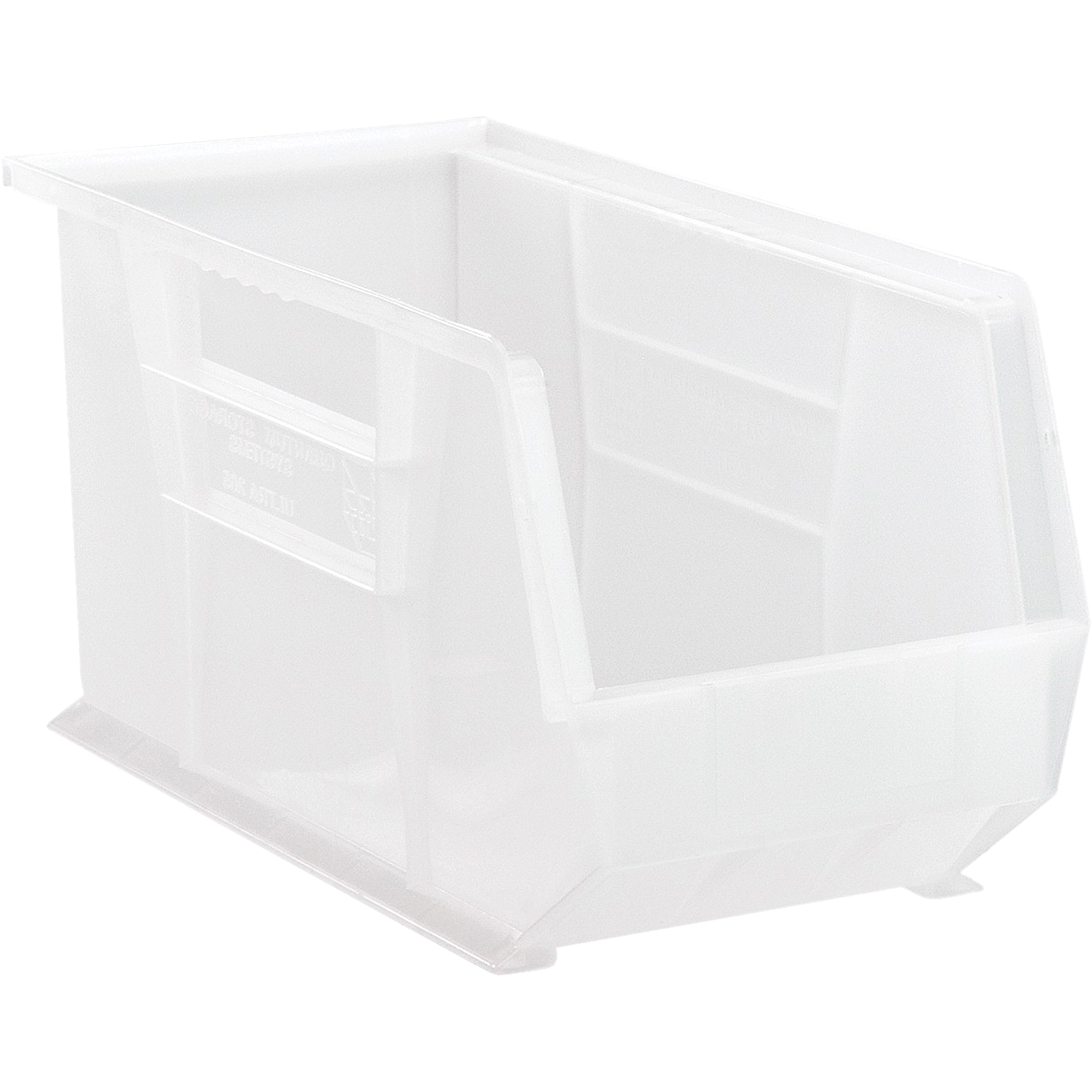 Bac transparent ultra empilable & suspendable, 8-1/4" la, 9" h x 18" p, Transparent