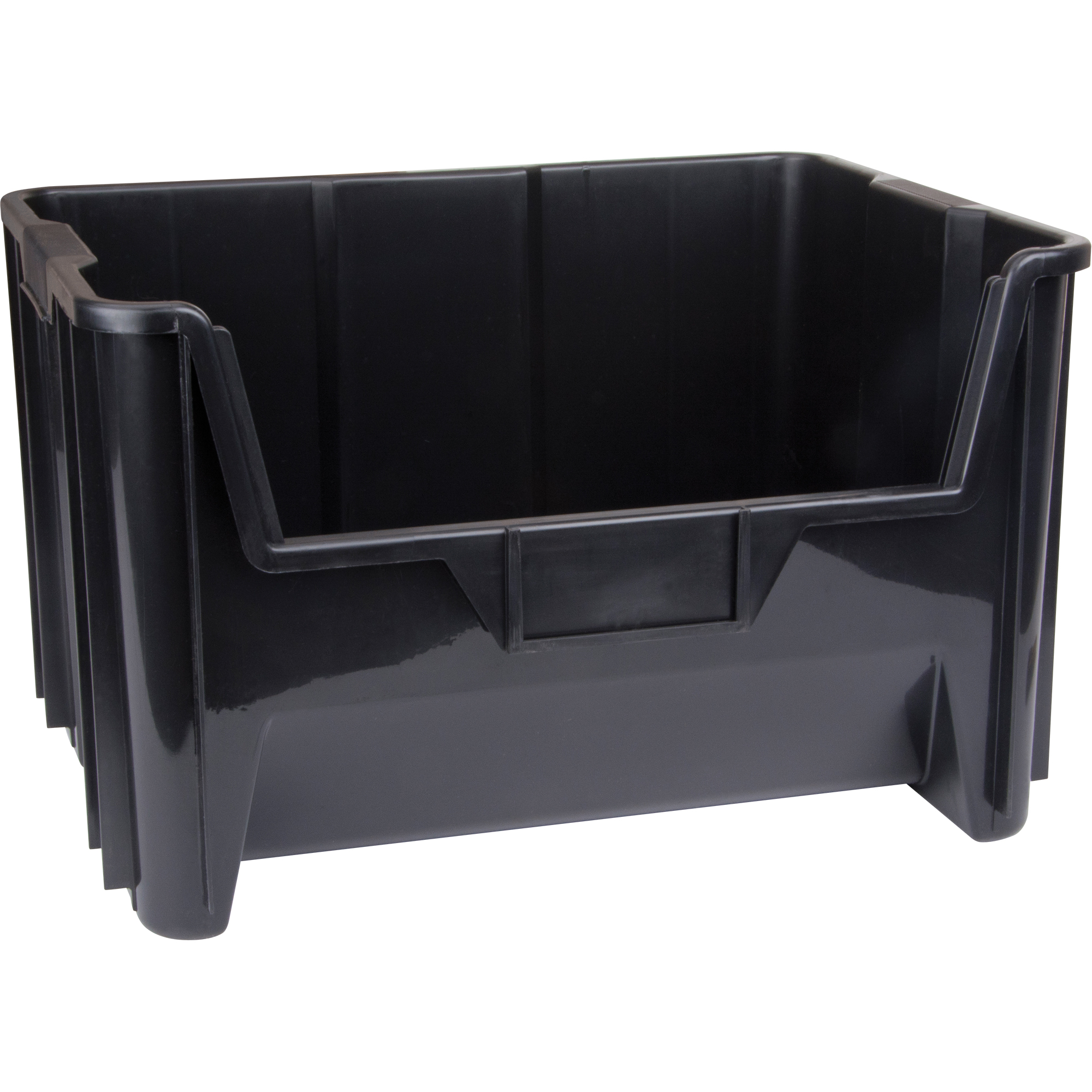 Bacs à pièces en plastique recyclé, 19,875" la x 19,875" p x 12,4375" h, Noir