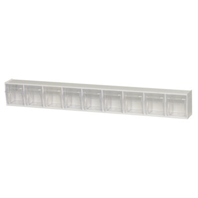 Bacs basculants clairs, 23-5/8" la x 2-1/2" p x 3-1/8" h, 9 tiroirs