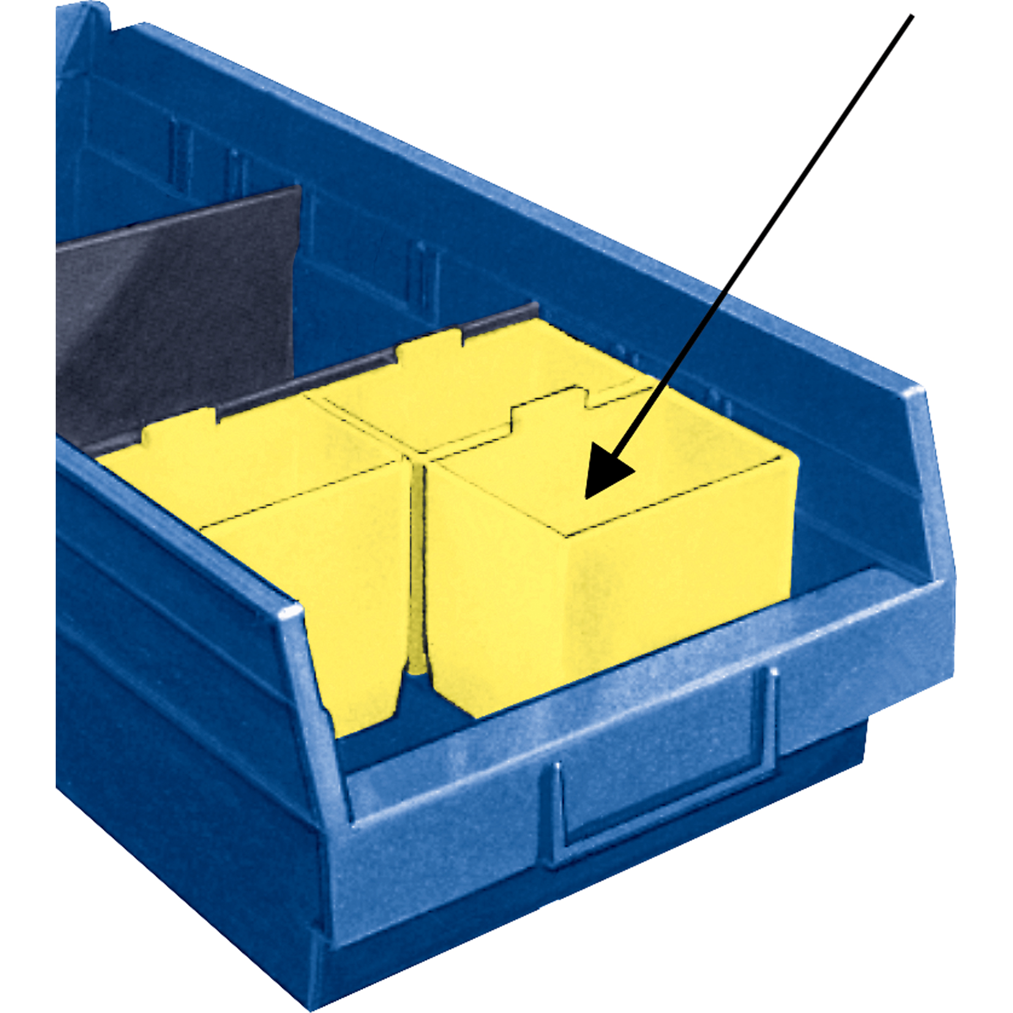 Bacs de rangement pour tablettes - Compartiments