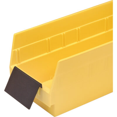Bacs de rangement pour tablettes - Porte-étiquettes de forme allongée