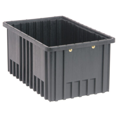 Bacs divisibles conducteurs, Polypropylène, 10-7/8" la x 16-1/2" p x 8" h, Noir