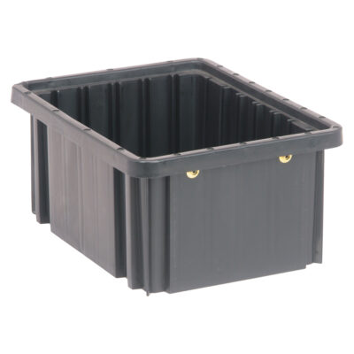 Bacs divisibles conducteurs, Polypropylène, 8-1/4" la x 10-7/8" p x 5" h, Noir