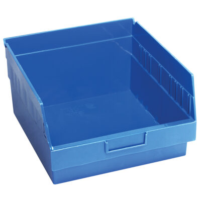 Bacs en plastique pour étagères Store MoreMC, 11-1/8" la x 6" H x 11-5/8" p, Bleu, Capacité 50 lb