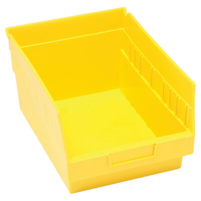 Bacs en plastique pour étagères Store MoreMC, 8-3/8" la x 6" H x 11-5/8" p, Jaune, Capacité 50 lb