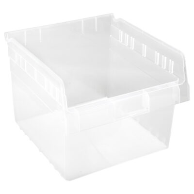 Bacs pour étagère Store-Max, 11-1/8" la x 8" H x 11-5/8" p, Transparent, Capacité 44 lb