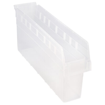 Bacs pour étagère Store-Max, 4-3/8" la x 8" H x 23-5/8" p, Transparent, Capacité 68 lb