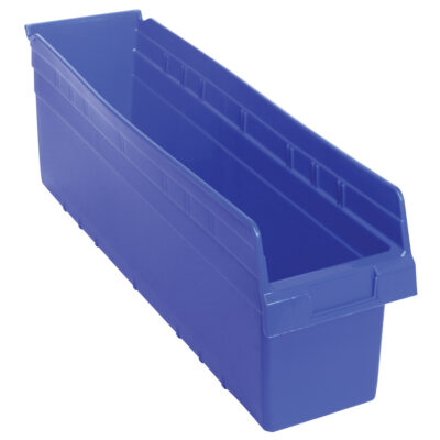 Bacs pour étagère Store-Max, 6-5/8" la x 8" H x 23-5/8" p, Bleu, Capacité 68 lb