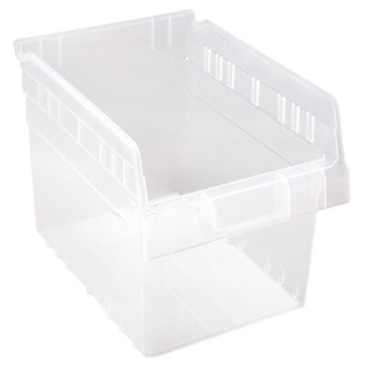 Bacs pour étagère Store-Max, 8-3/8" la x 8" H x 11-5/8" p, Transparent, Capacité 44 lb