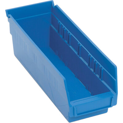 Bacs pour tablette, 4-1/8" la x 4" H x 11-5/8" p, Bleu, Capacité 30 lb