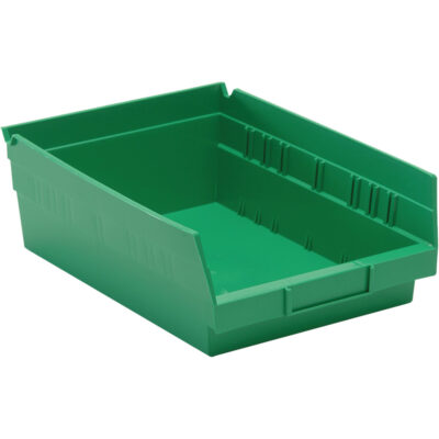 Bacs pour tablette, 8-3/8" la x 4" H x 11-5/8" p, Vert, Capacité 30 lb