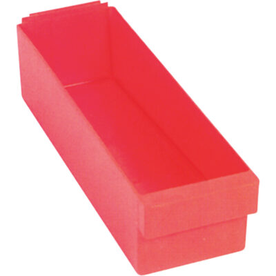 Bacs-tiroirs Euro, 3-3/4" la x 5" H x 17-5/8" p, Rouge, Capacité 50 lb