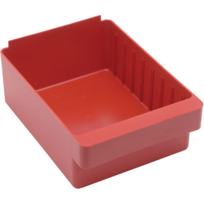Bacs-tiroirs Euro, 8-3/8" la x 5" H x 11-5/8" p, Rouge, Capacité 50 lb