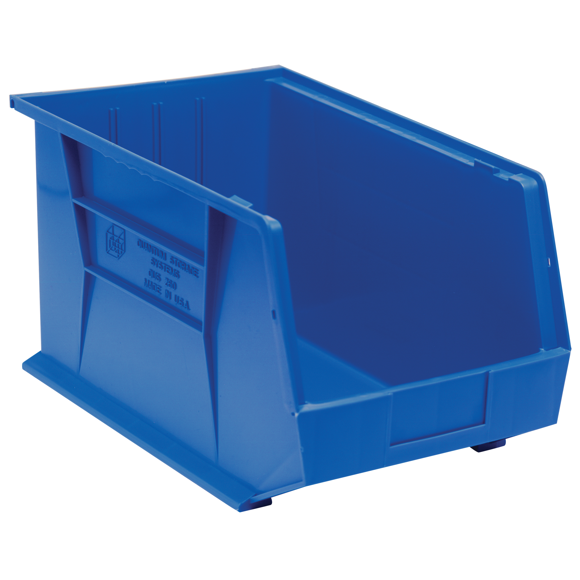 Bacs ultra empilable & suspendable, 11" la, 10" h x 18" p, Bleu