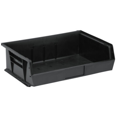 Bacs ultra empilable & suspendable, 16-1/2" la, 5" h x 10-7/8" p, Noir