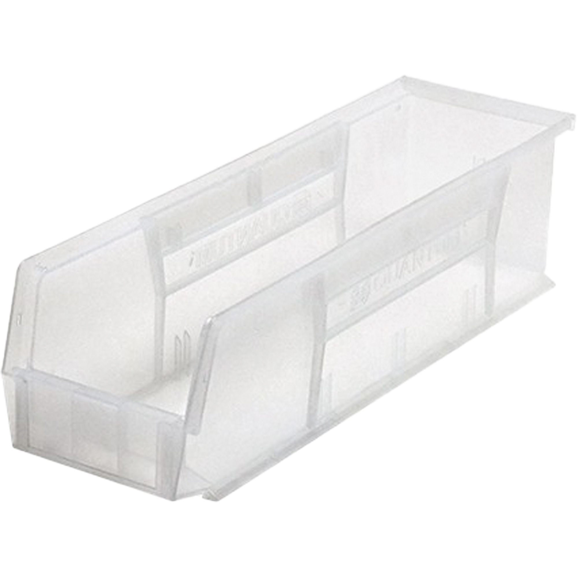 Bacs ultra empilable & suspendable, 17-7/8" la, 5" h x 5-1/2" p, Transparent