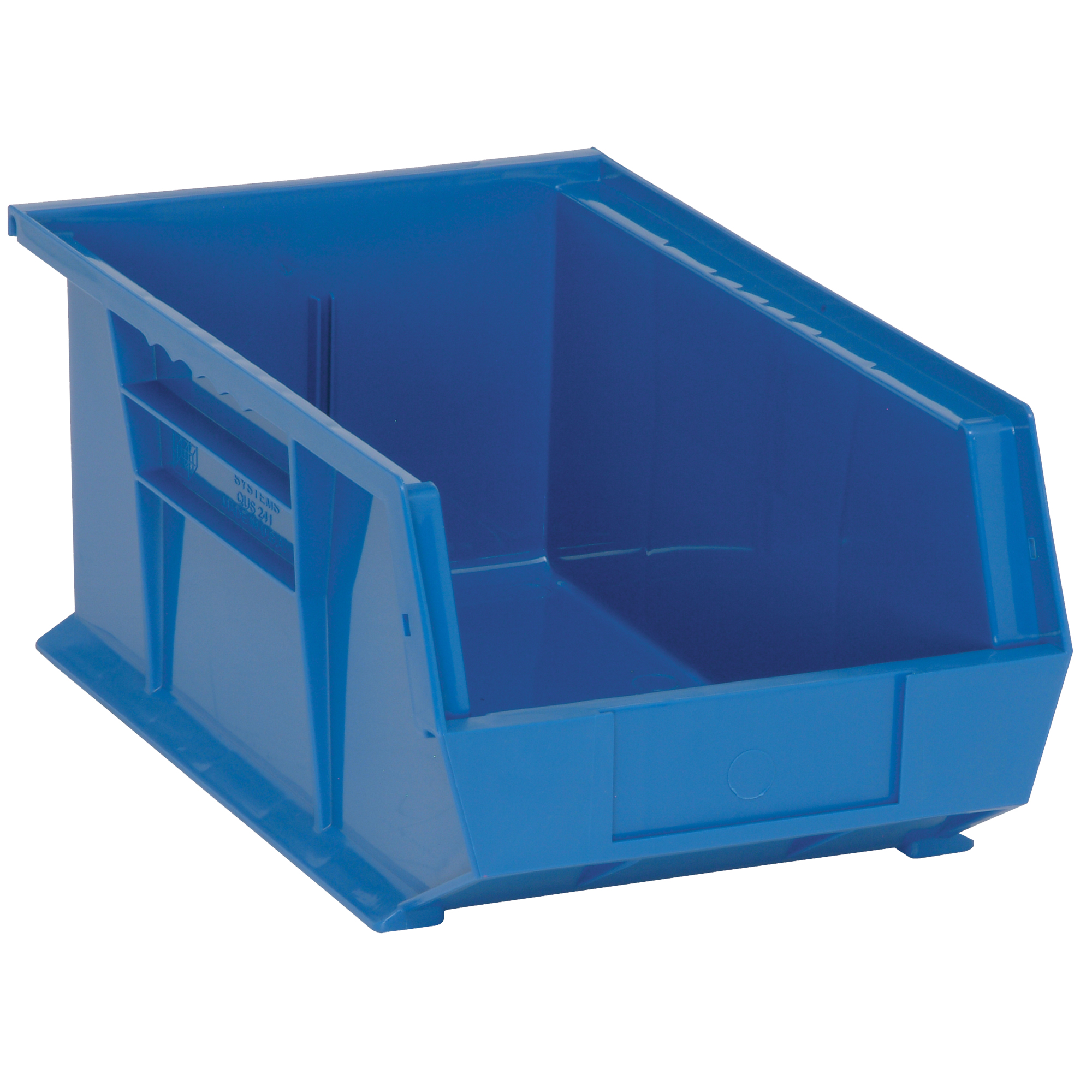 Bacs ultra empilable & suspendable, 8-1/4" la, 6" h x 13-5/8" p, Bleu
