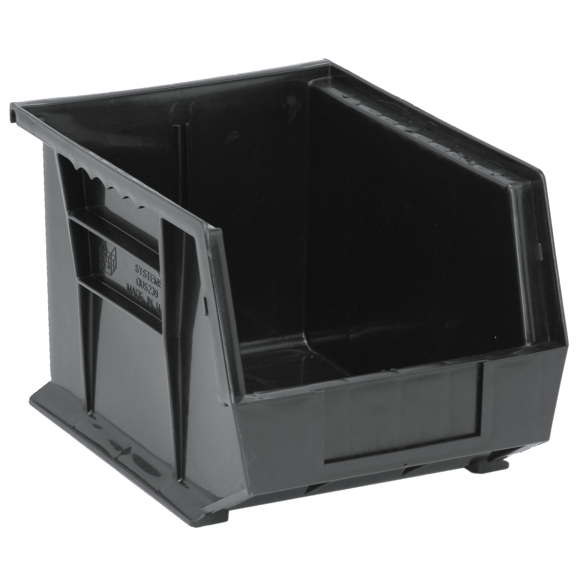 Bacs ultra empilable & suspendable, 8-1/4" la, 7" h x 10-3/4" p, Noir