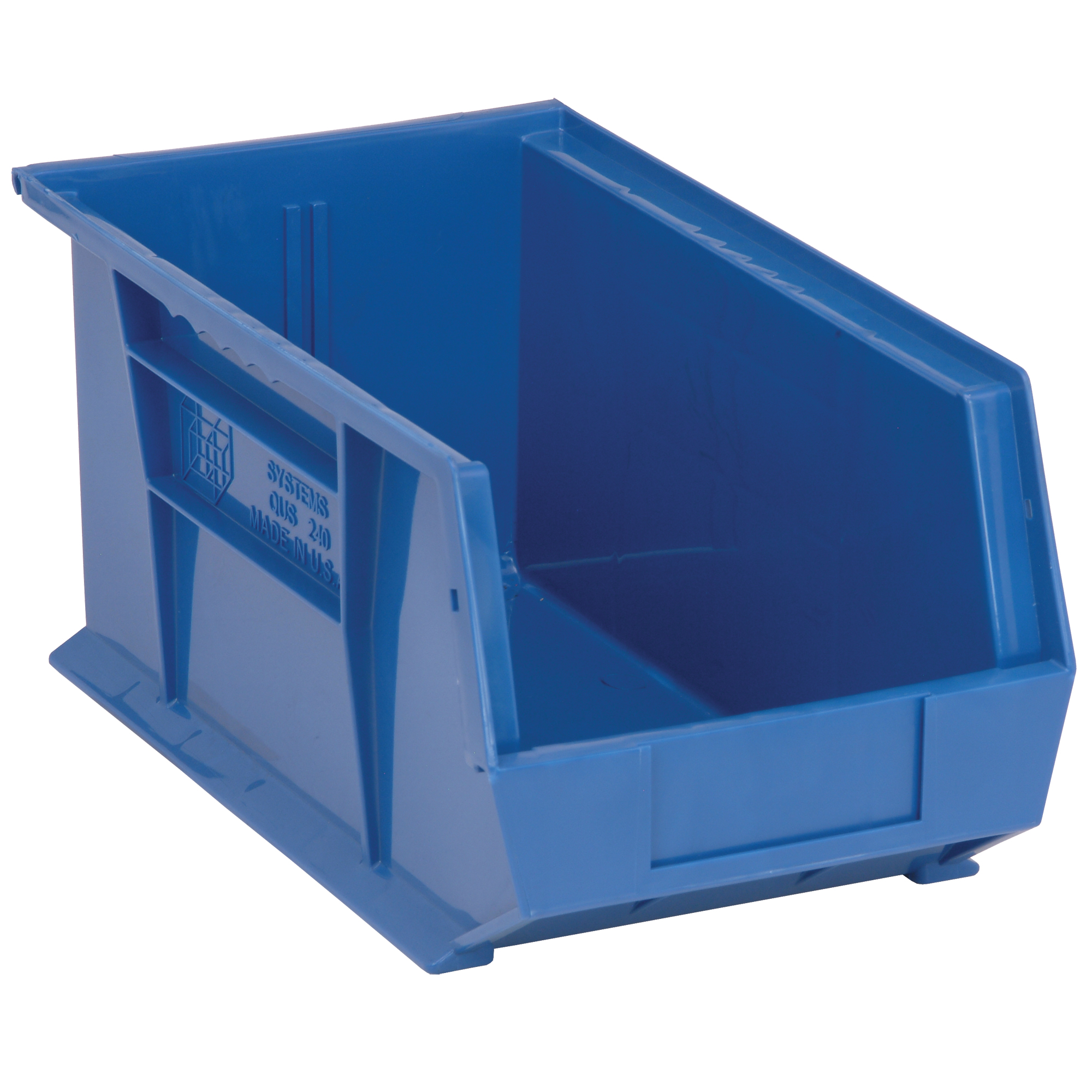 Bacs ultra empilable & suspendable, 8-1/4" la, 7" h x 14-3/4" p, Bleu
