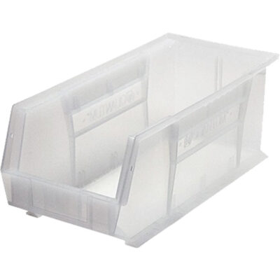 Bacs ultra empilable & suspendable, 8-1/4" la, 7" h x 18" p, Transparent