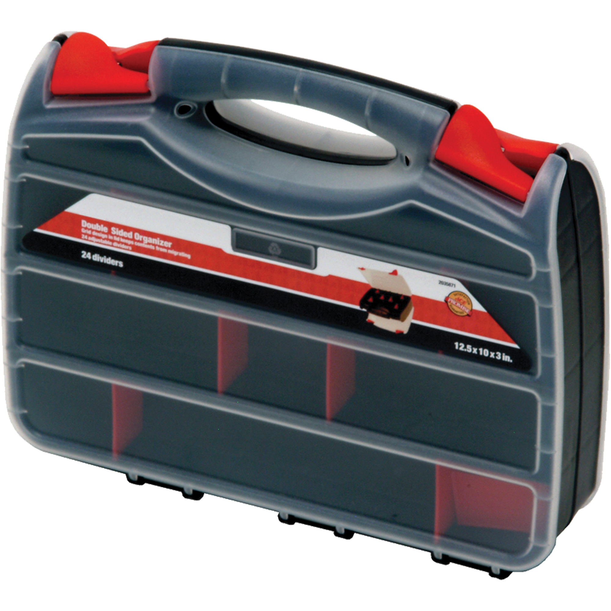 Boîte à compartiments en plastique, 10,25" la x 12,25" p x 3" h, 32 compartiments
