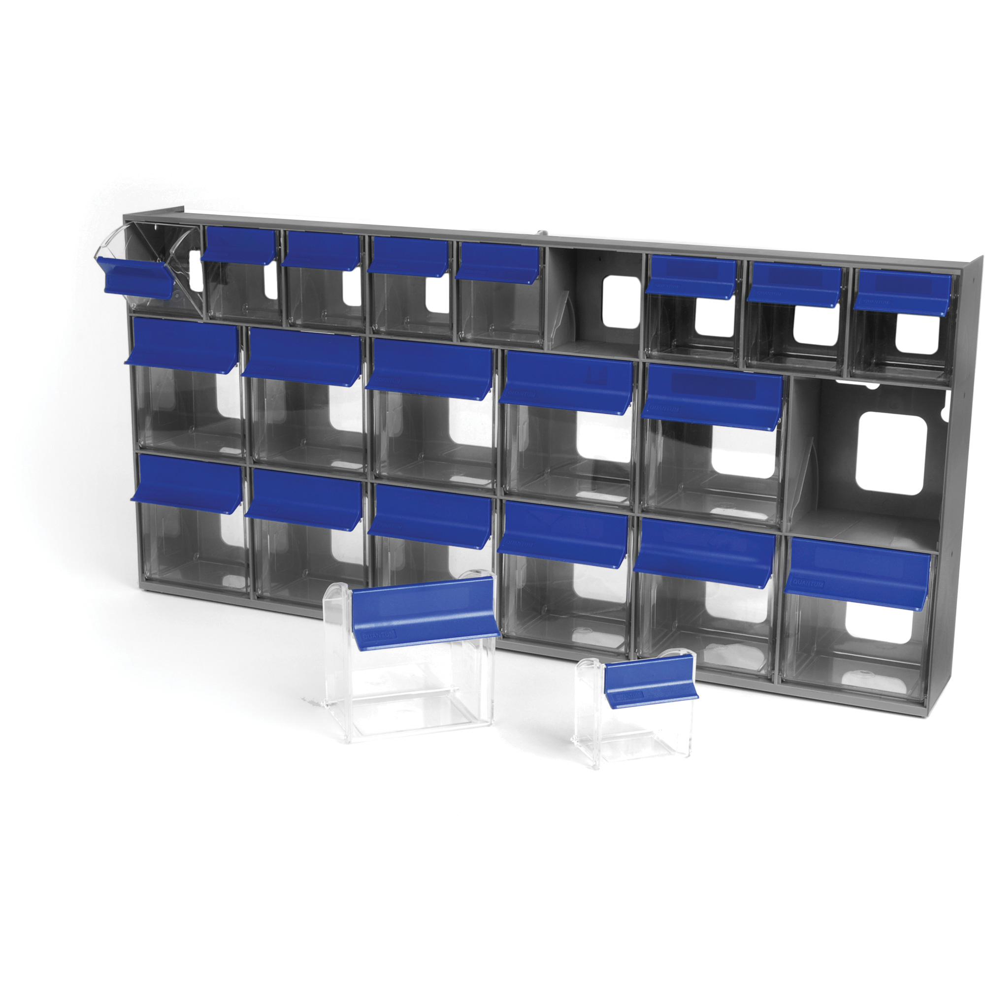 Compartiments pour bacs inclinables, 23-5/8" la x 3-5/8" p x 11-1/6" h, 21 tiroirs