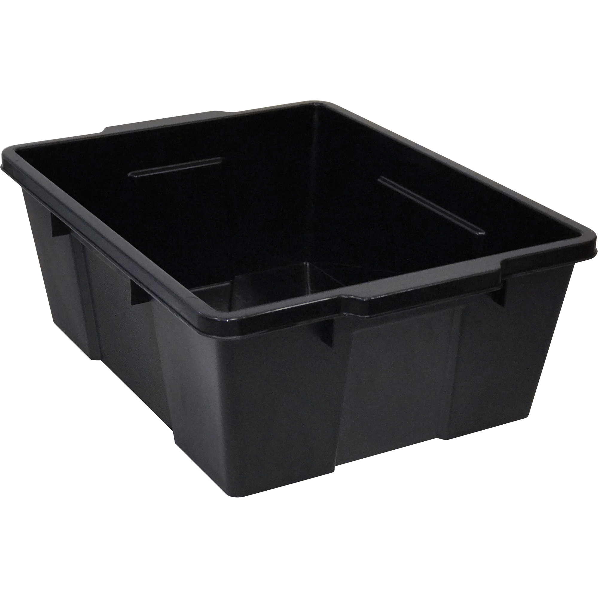 Contenant avec loquets en plastique, la x 21" p x 7,75" h, Noir