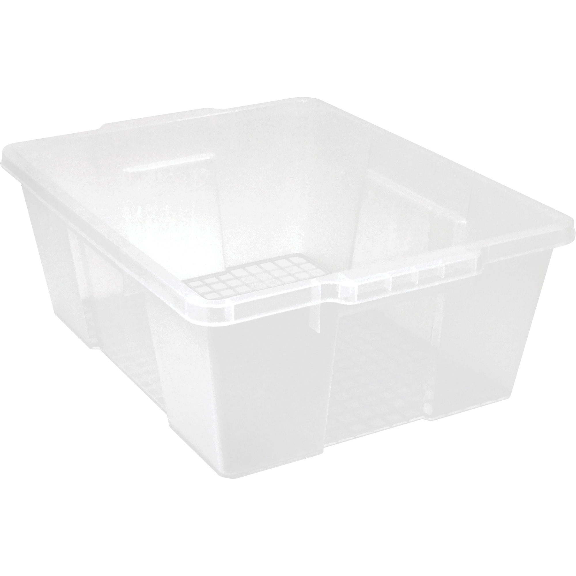Contenant avec loquets en plastique, la x 21" p x 7,75" h, Transparent