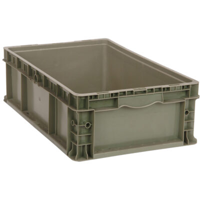 Contenant empilable, 15" la x 15" p x 9,5" h, Gris