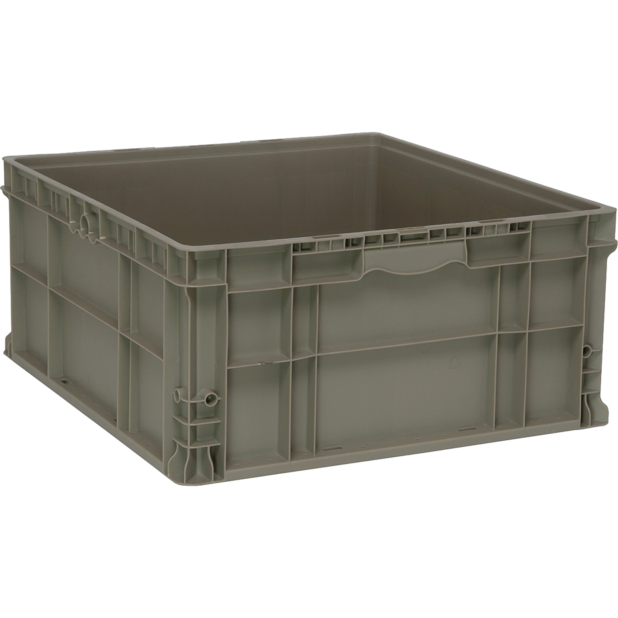 Contenant empilable, 22,5" la x 22,5" p x 11" h, Gris