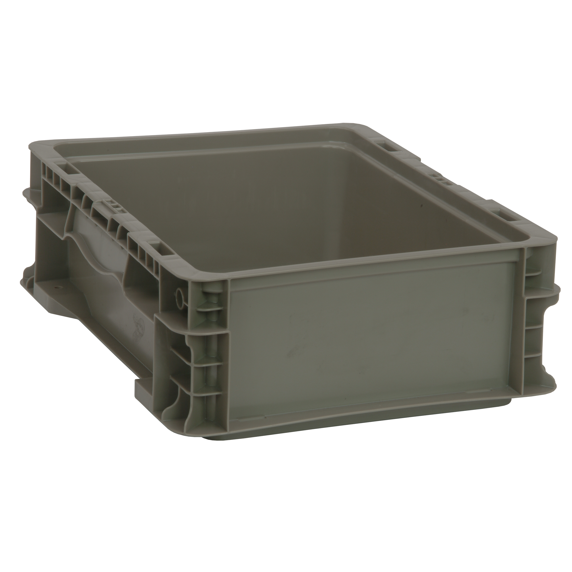 Contenant pliable et empilable, 15" la x 12" p x 5" h, Gris